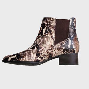 Alex Marie Gloriane Snake print Ankle Booties